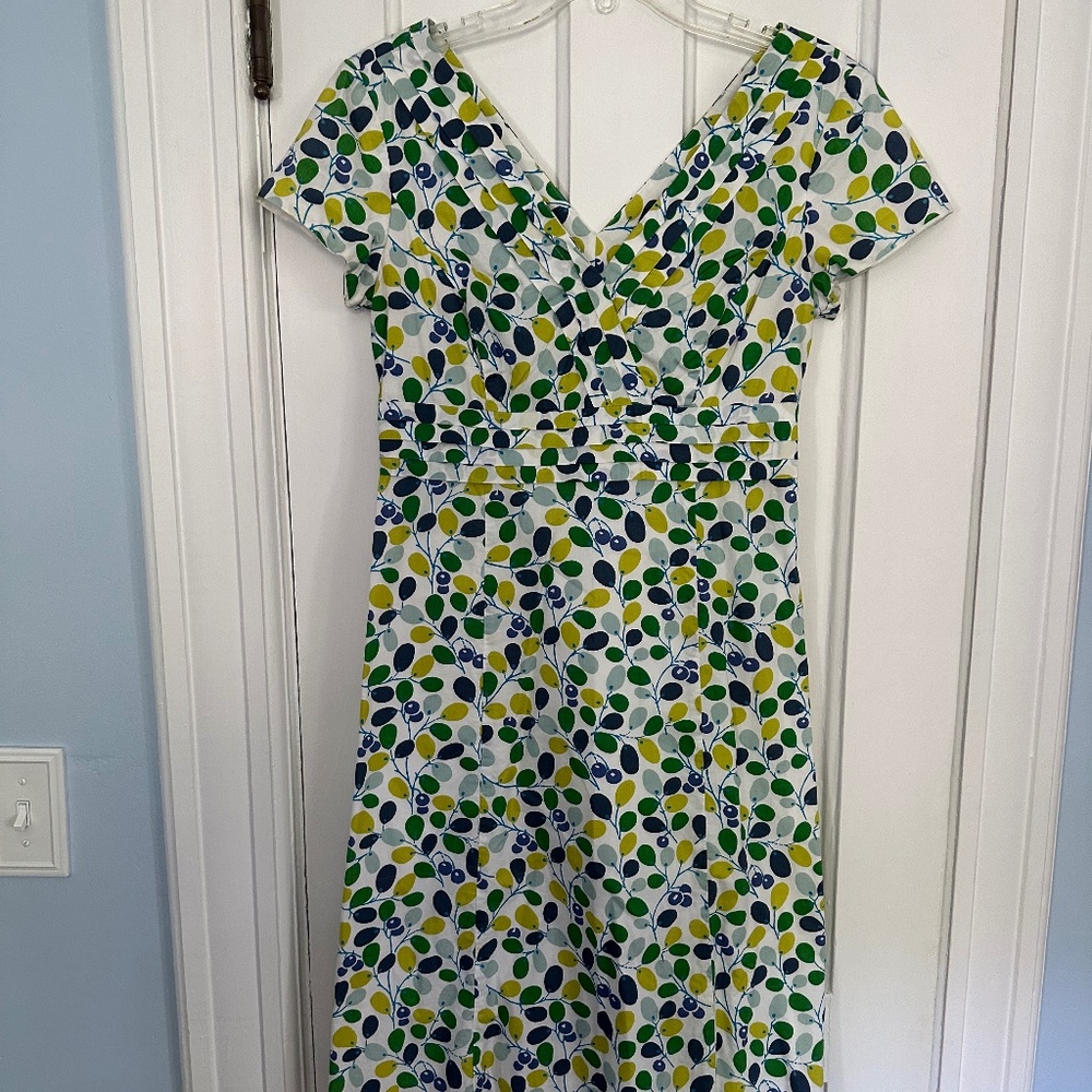 Boden Reggata Dress - Olive Pattern - Size 4R